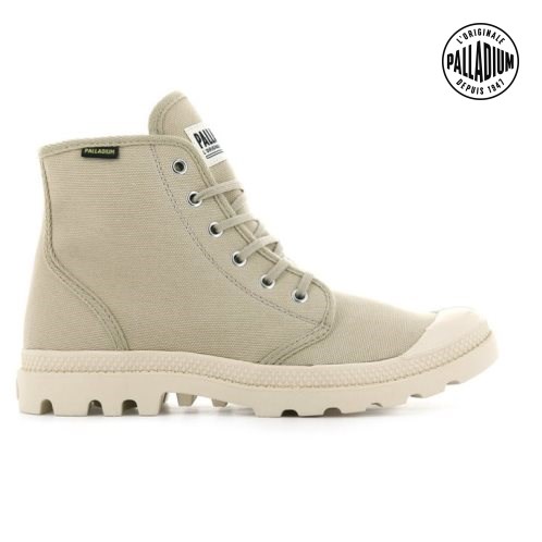 Palladium Pampa Hi Originale High Tops Women's Sneakers Light Green | UK E219-KHB